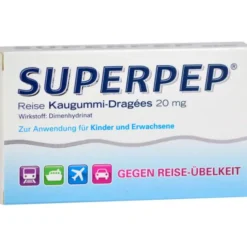SUPERPEP Reise Kaugummi Dragees 20 mg 10 St
