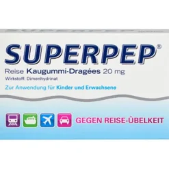 SUPERPEP Reise Kaugummi Dragees 20 mg 10 St