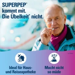 SUPERPEP Reise Kaugummi Dragees 20 mg 10 St
