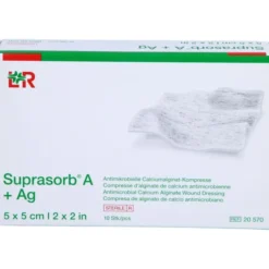 SUPRASORB A+Ag Antimik.Cal.Alginat Kompr.5x5 cm 10 St