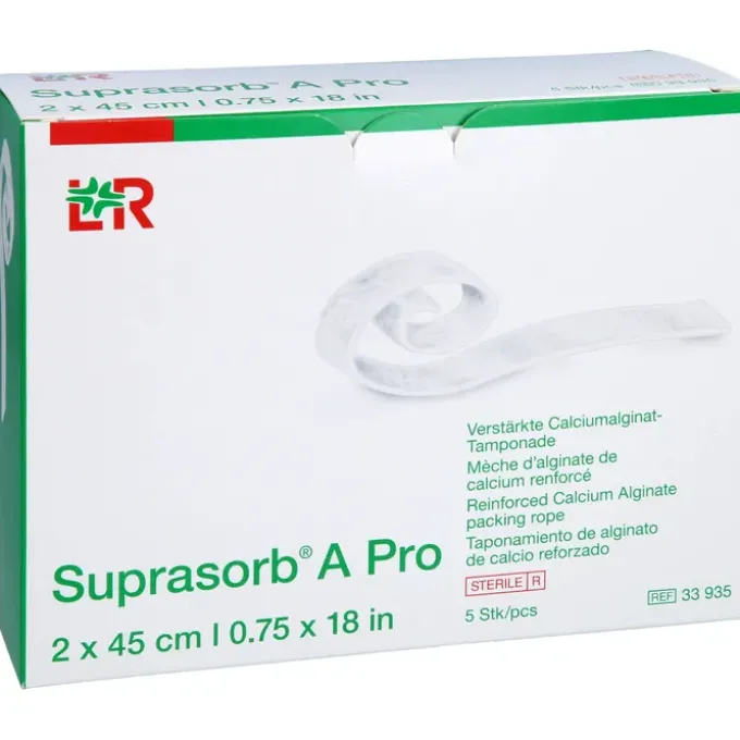 SUPRASORB A Pro Calciumalginat Tamponade 2x45 cm 5 St