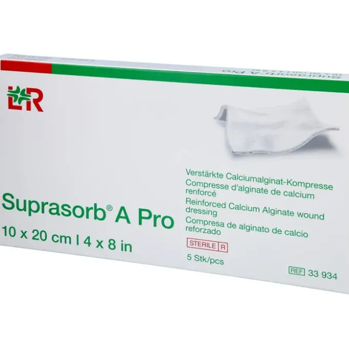 SUPRASORB A Pro Calciumalginat Kompr.10x20 cm 5 St