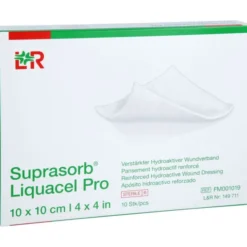 SUPRASORB Liquacel Pro 10x10 cm Kompressen 10 St