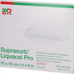 SUPRASORB Liquacel Pro 15x15 cm Kompressen 5 St