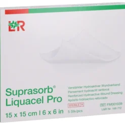 SUPRASORB Liquacel Pro 15x15 cm Kompressen 5 St