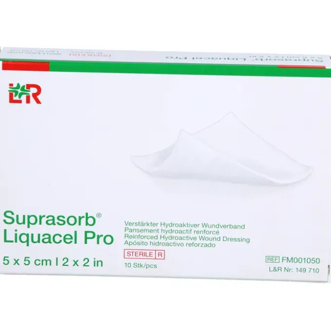 SUPRASORB Liquacel Pro 5x5 cm Kompressen 10 St