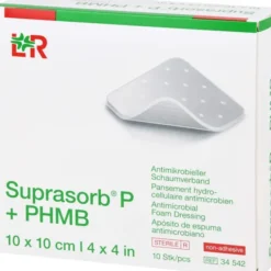 SUPRASORB P+PHMB Schaumverband 10x10 cm 10 St