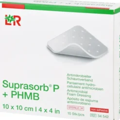 SUPRASORB P+PHMB Schaumverband 10x10 cm 10 St