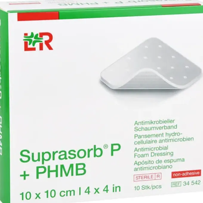 SUPRASORB P+PHMB Schaumverband 10x10 cm 10 St