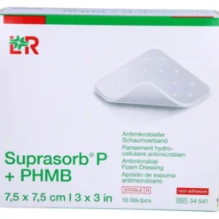 SUPRASORB P+PHMB Schaumverband 7,5x7,5 cm 10 St