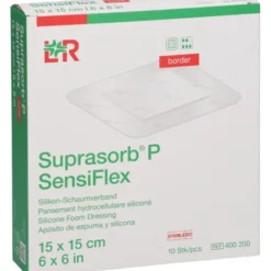 SUPRASORB P SensiFlex border 15x15cm 10 St
