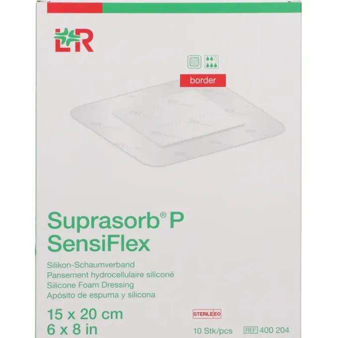 SUPRASORB P SensiFlex border 15x20cm 10 St