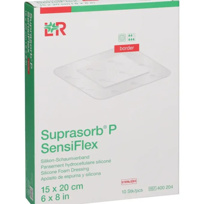 SUPRASORB P SensiFlex border 15x20cm 10 St
