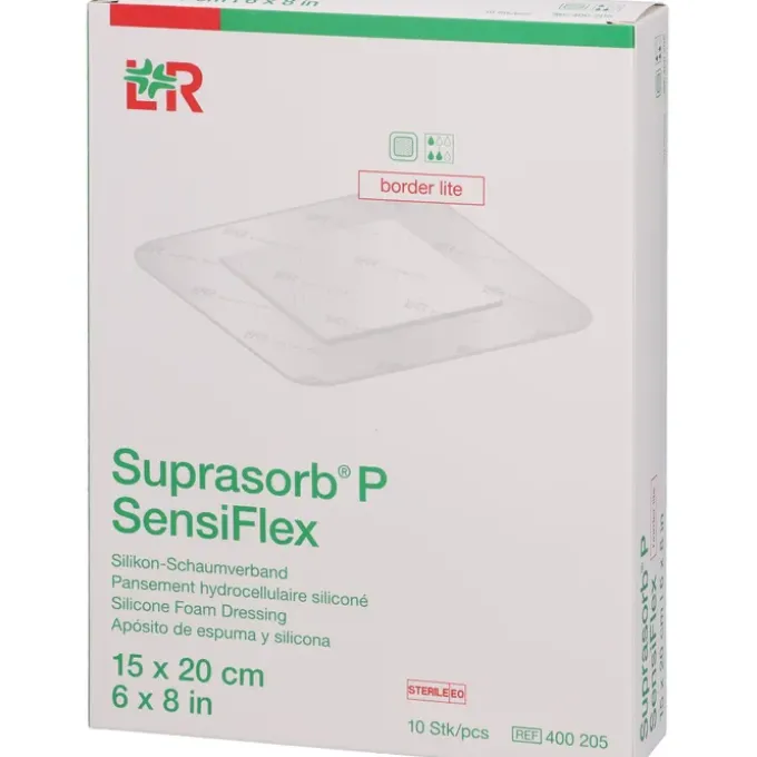 SUPRASORB P SensiFlex border lite 15x20cm 10 St