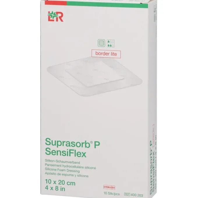 SUPRASORB P SensiFlex border lite 10x20cm 10 St