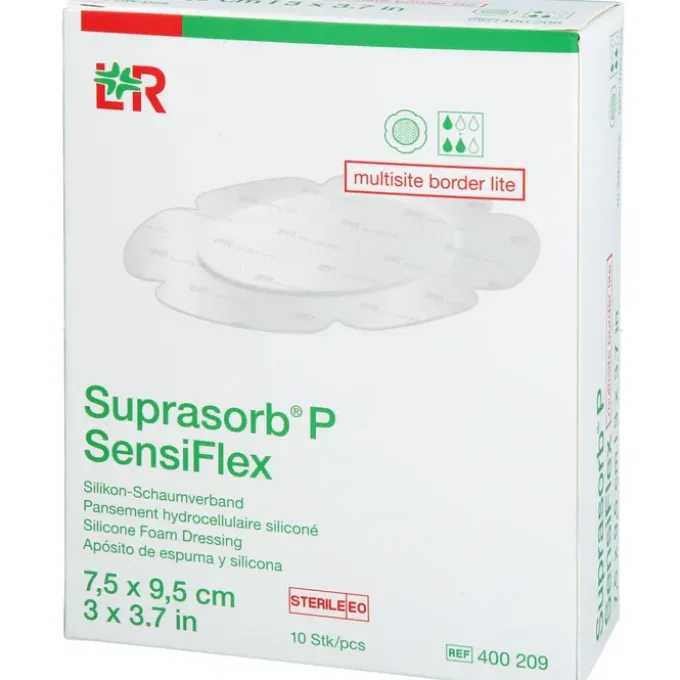 SUPRASORB P SensiFlex multis.border lite 7,5x9,5cm 10 St