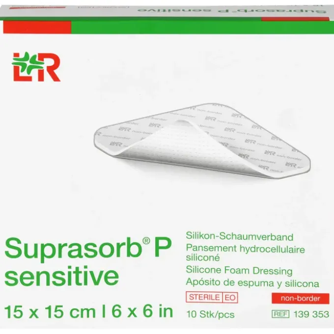 SUPRASORB P sensitive PU-Schaumv.non-bor.15x15cm 10 St