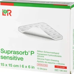 SUPRASORB P sensitive PU-Schaumv.non-bor.15x15cm 10 St