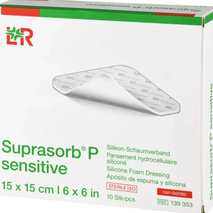 SUPRASORB P sensitive PU-Schaumv.non-bor.15x15cm 10 St