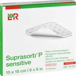 SUPRASORB P sensitive PU-Schaumv.non-bor.15x15cm 10 St