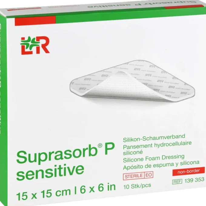 SUPRASORB P sensitive PU-Schaumv.non-bor.15x15cm 10 St