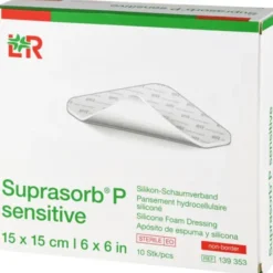 SUPRASORB P sensitive PU-Schaumv.non-bor.15x15cm 10 St