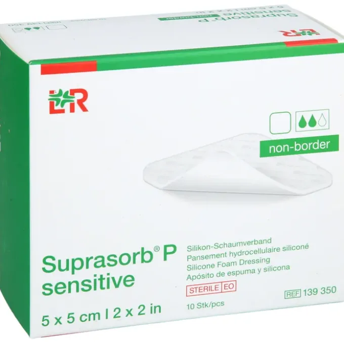 SUPRASORB P sensitive PU-Schaumv.non-bor.5x5cm 10 St