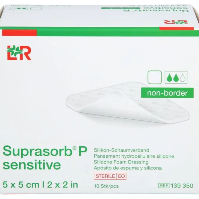SUPRASORB P sensitive PU-Schaumv.non-bor.5x5cm 10 St