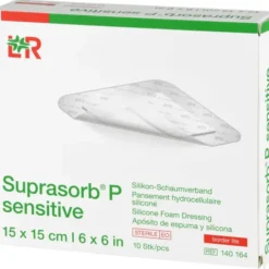 SUPRASORB P sensitive PU-Schaumv.bor.lite 15x15cm 10 St