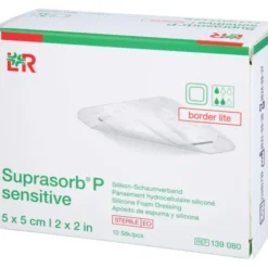 SUPRASORB P sensitive PU-Schaumv.bor.lite 5x5cm 10 St