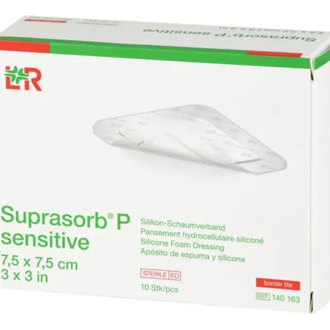 SUPRASORB P sensitive PU-Schaumv.bor.lite 7,5x7,5 10 St