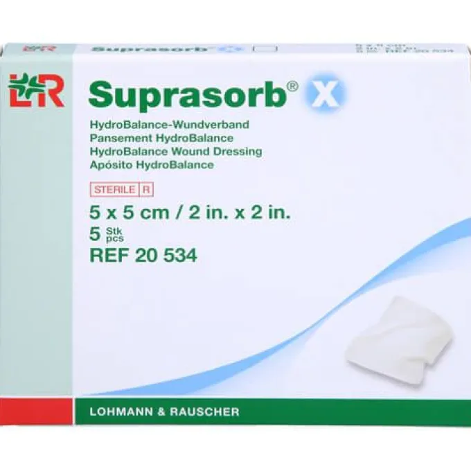 SUPRASORB X HydroBalance Wundverb.5x5 cm 5 St