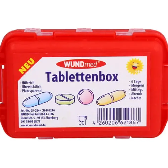 TABLETTENBOX mit 10-Fächern farbig sortiert 1 St