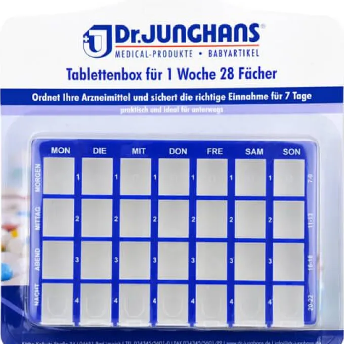 TABLETTENBOX 1 Woche 28-Fächer Schiebedeckel 1 St