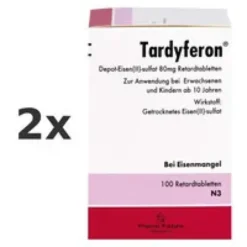 TARDYFERON Depot-Eisen(II)-sulfat 80 mg Retardtab. Set (2x100St) 2x 100 St