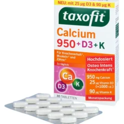 TAXOFIT Calcium 950+D3+K Tabletten 30 Stück