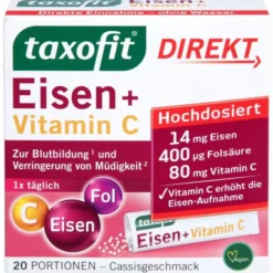 TAXOFIT Eisen+Vitamin C Direkt Granulat 20 Stück