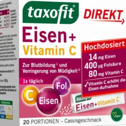 TAXOFIT Eisen+Vitamin C Direkt Granulat 20 Stück