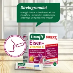 TAXOFIT Eisen+Vitamin C Direkt Granulat 20 Stück