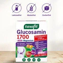 TAXOFIT Glucosamin 1700+MSM+Magnesium Sticks 20X4 g