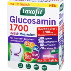 TAXOFIT Glucosamin 1700+MSM+Magnesium Sticks 20X4 g