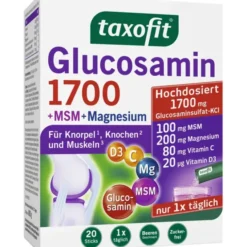 TAXOFIT Glucosamin 1700+MSM+Magnesium Sticks 20X4 g