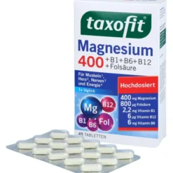TAXOFIT Magnesium 400+B1+B6+B12+Folsäure Tabletten 45 Stück