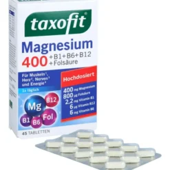 TAXOFIT Magnesium 400+B1+B6+B12+Folsäure Tabletten 45 Stück