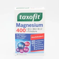 TAXOFIT Magnesium 400+B1+B6+B12+Folsäure Tabletten 45 Stück
