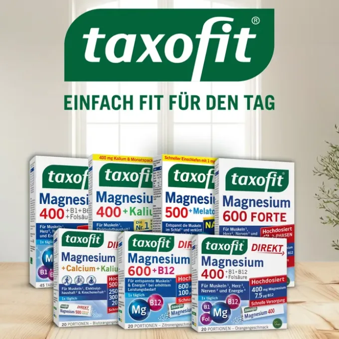 TAXOFIT Magnesium 600+B12 Direkt Granulat 20 Stück