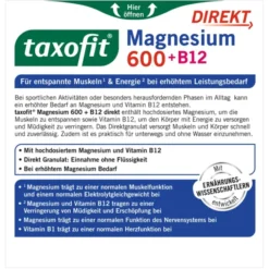 TAXOFIT Magnesium 600+B12 Direkt Granulat 20 Stück