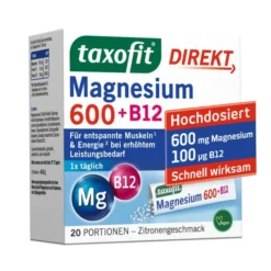 TAXOFIT Magnesium 600+B12 Direkt Granulat 20 Stück