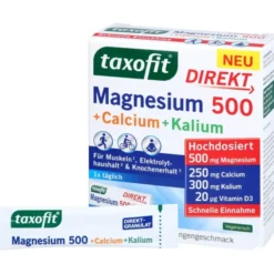 TAXOFIT Magnesium 500+Calcium+Kalium Direkt Gran. 20 Stück
