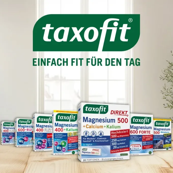 TAXOFIT Magnesium 500+Calcium+Kalium Direkt Gran. 20 Stück